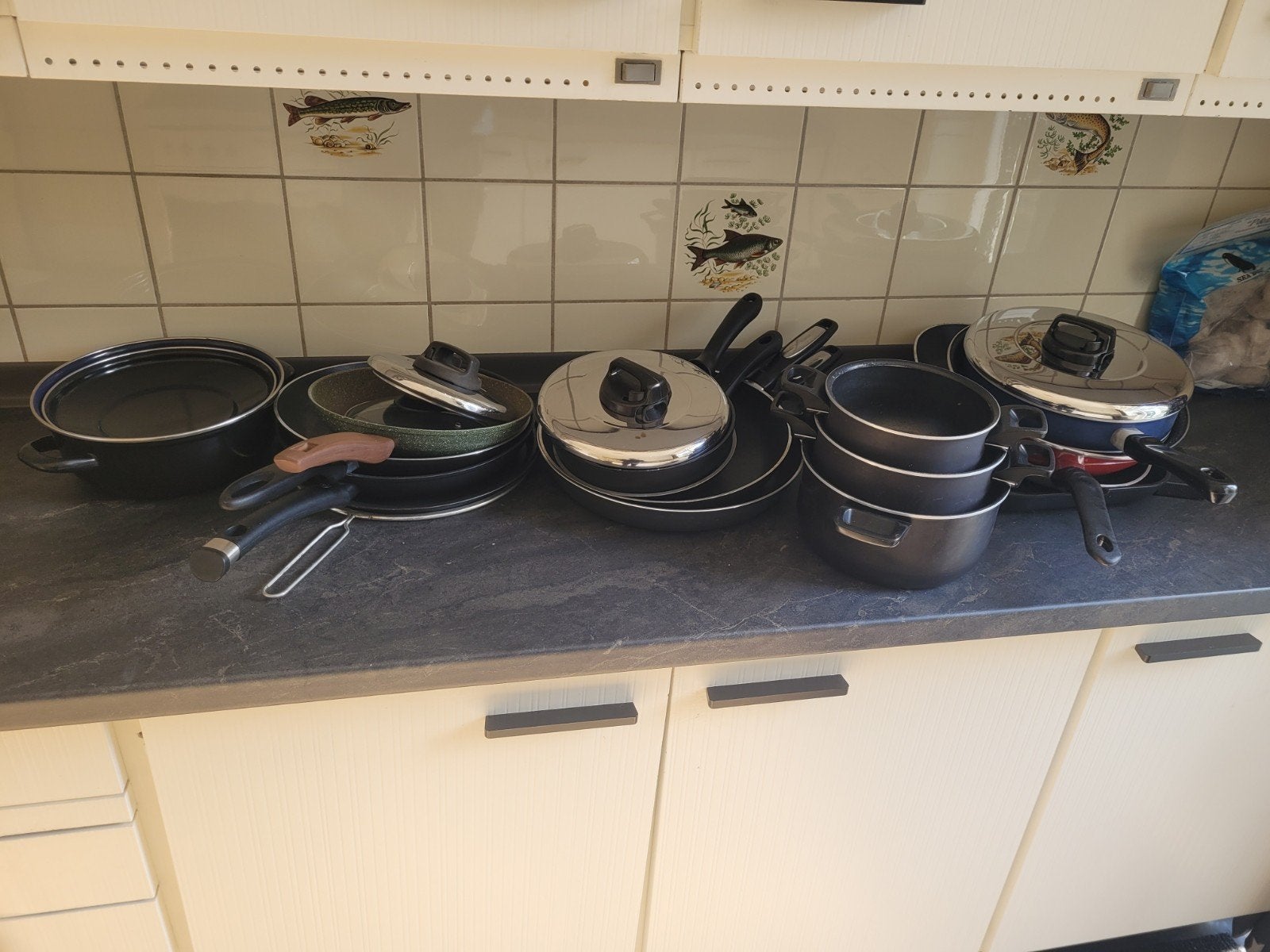 Diverse pannen en pannensets - Gebruikt, Ophalen, Overige materialen, Gebruikt, Pannenset