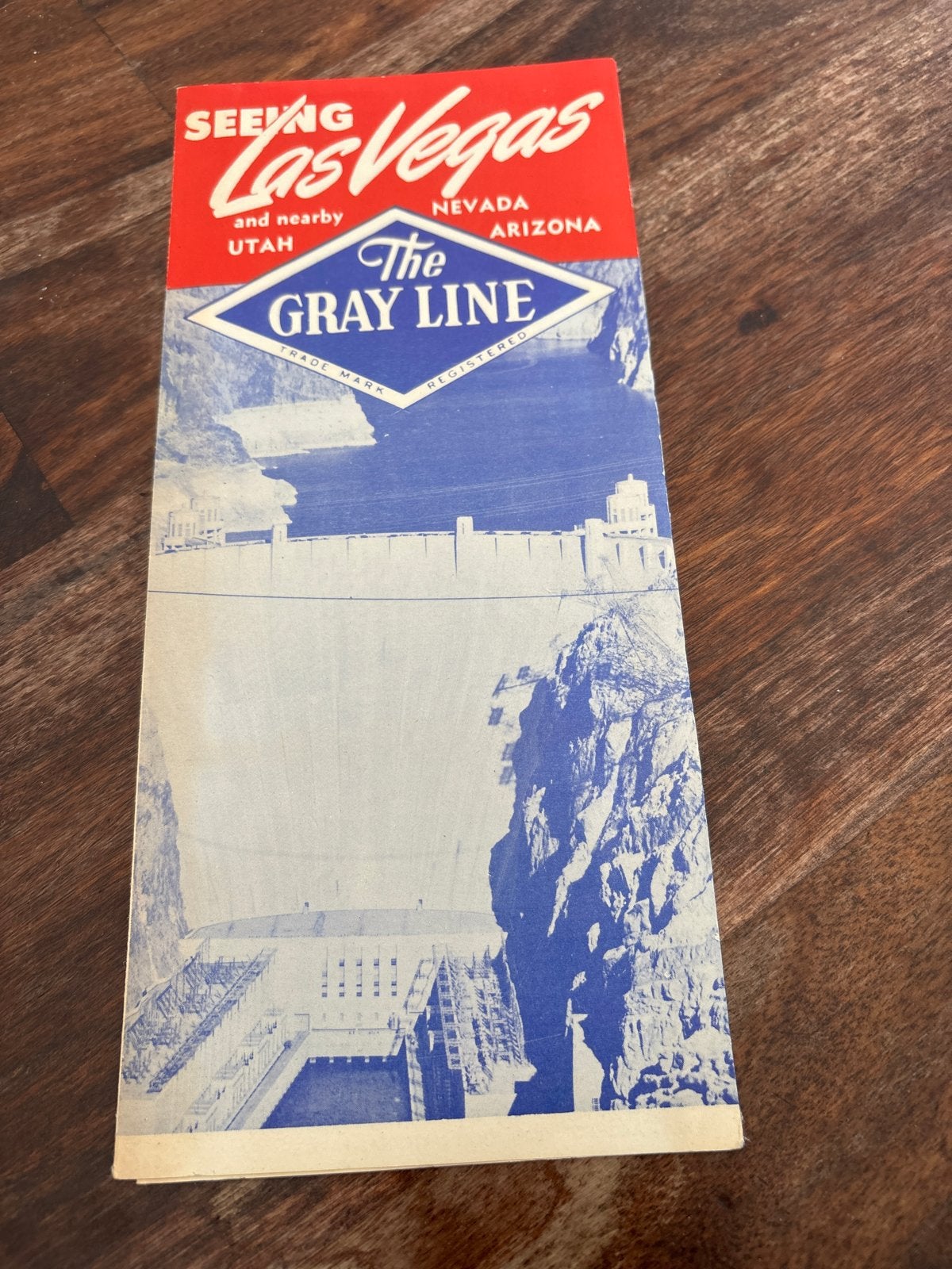 Vintage The Gray Line Las Vegas Folder, Ophalen of Verzenden, Gelezen, Folder
