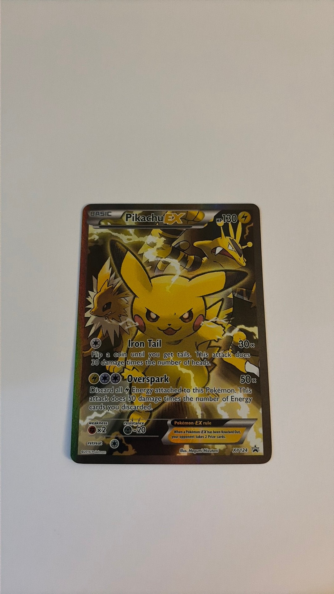 Pikachu EX XY124 Promo Pokémon Generations, Hobby en Vrije tijd, Ophalen, Zo goed als nieuw, Losse kaart, Foil