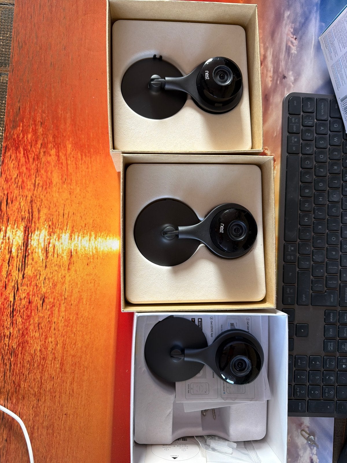 Nest Cam Indoor Beveiligingscamera's (3 stuks)NC1102FD, Ophalen of Verzenden, Gebruikt, Binnencamera