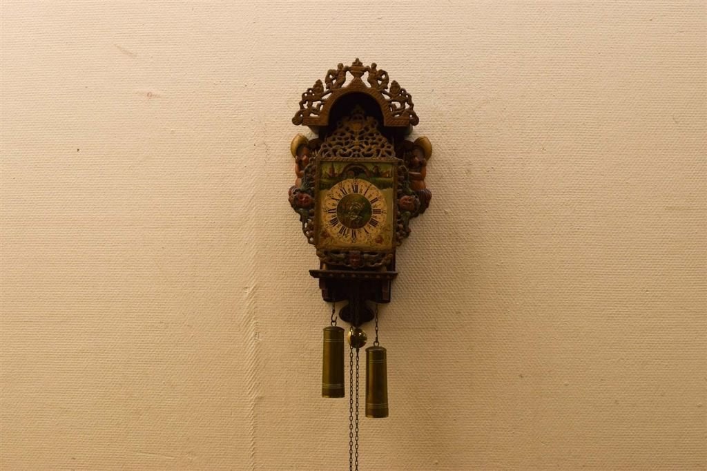 Stoelklok 45684, Ophalen of Verzenden, Gebruikt, Wandklok