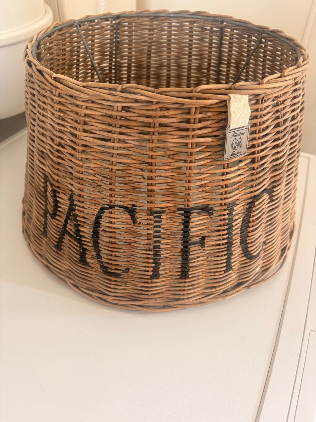 Riviera Maison Rotan lampenkap ’PACIFIC', Gebruikt, Ophalen of Verzenden, Landelijk, Natuurlijk materiaal