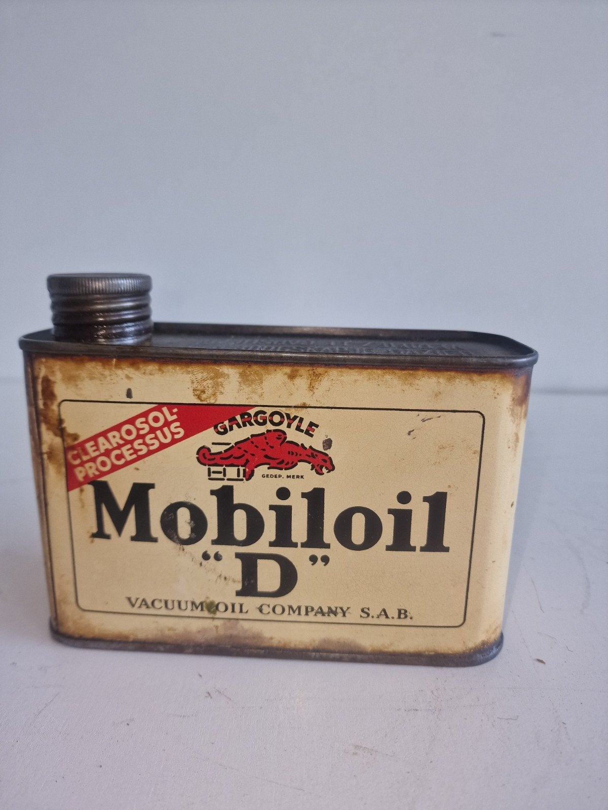 Mobioil blik, Ophalen, Gebruikt