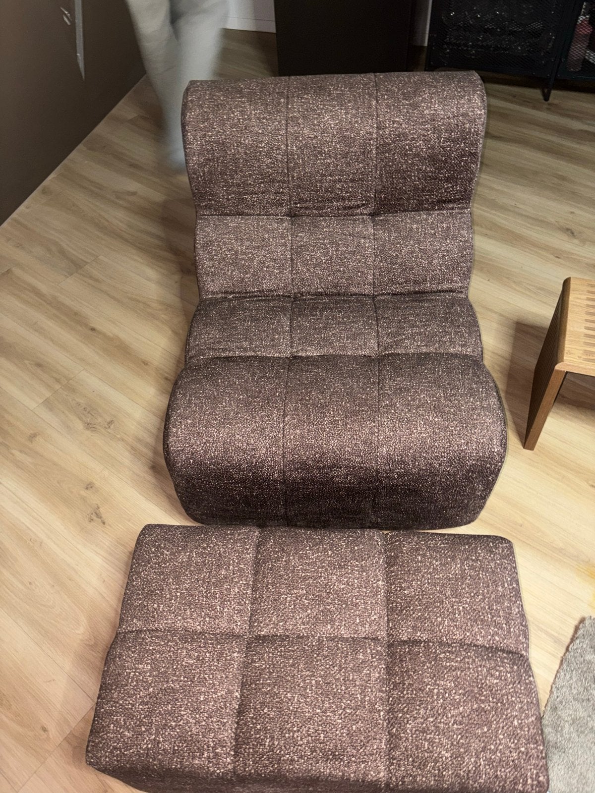 Zo goed als nieuwe relaxfauteuil met voetenbank, 100 tot 125 cm, Ophalen of Verzenden, Zo goed als nieuw, Stof