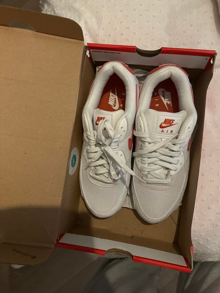 Nike Air Max 90 sneakers wit/rood - Maat 41, Ophalen of Verzenden, Nieuw, Wit, Sneakers of Gympen
