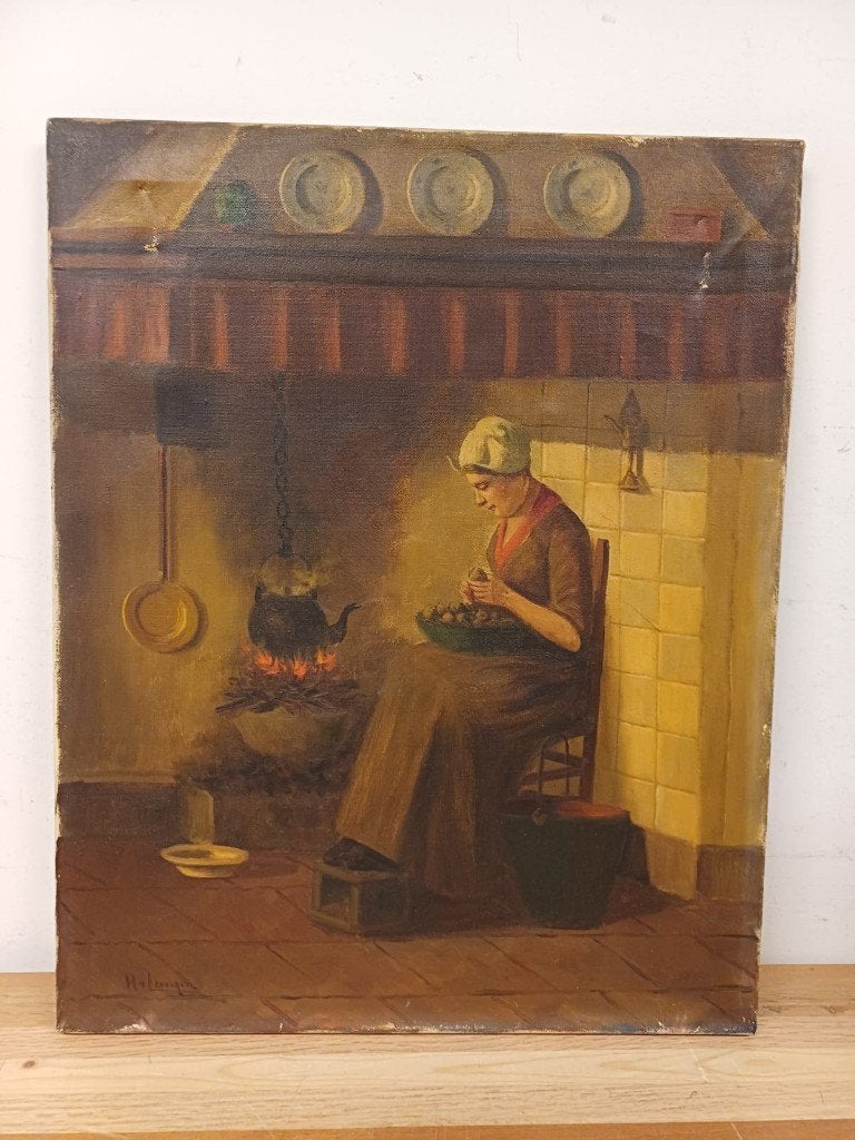 Schilderij H. van Langen, Antiek en Kunst, Ophalen of Verzenden