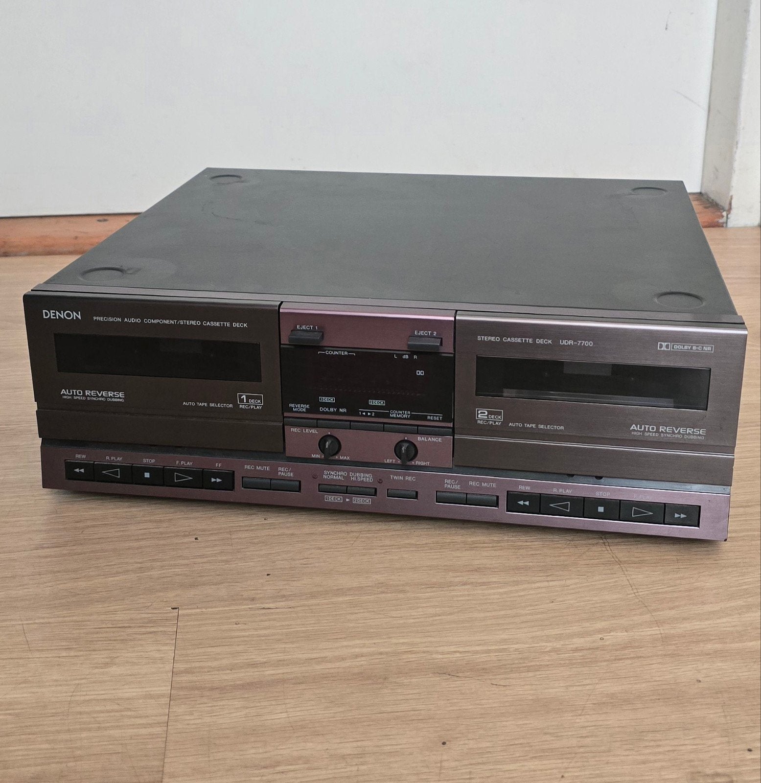Denon UDR-7700 Dubbel Cassettedeck met Auto-Reverse, Audio, Tv en Foto, Cassettedecks, Ophalen of Verzenden, Dubbel, Denon, Auto-reverse