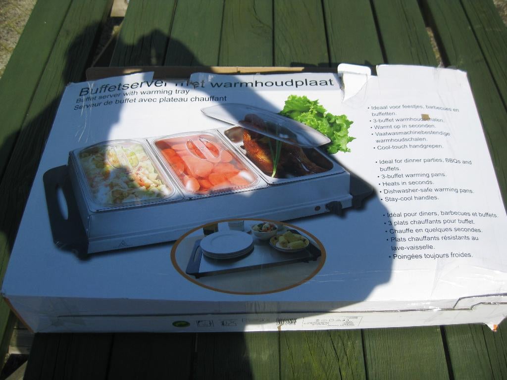 warmhoudplaat met buffet server, Ophalen, Zo goed als nieuw