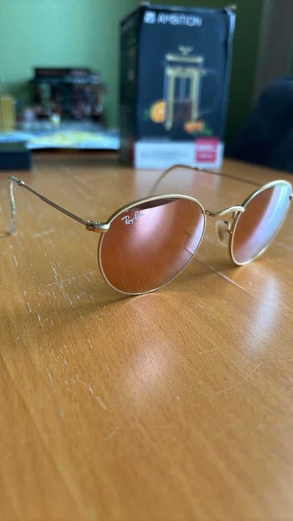 Ray-Ban Round Metal RB 3447 Zonnebril, Ophalen, Zonnebril, Overige kleuren, Zo goed als nieuw