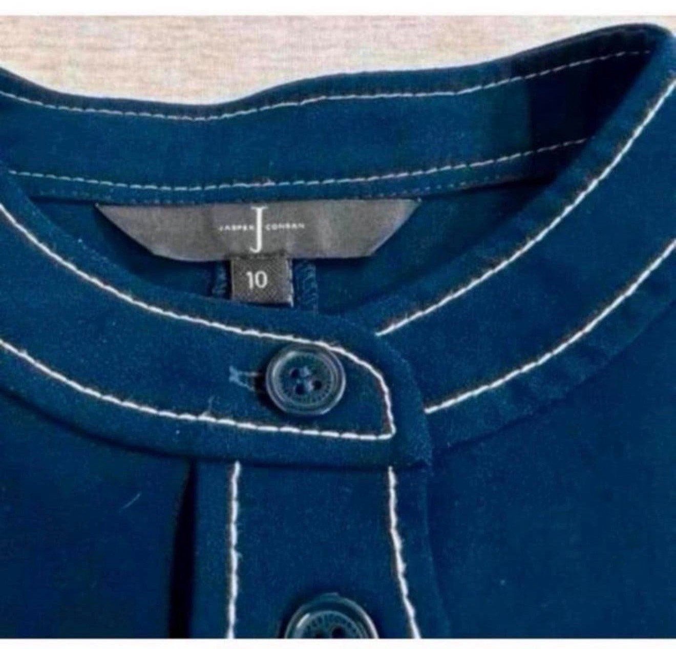 Jasper Conran blouse jack jacket jasje maat 38 M dames blauw, Maat 38/40 (M), Blauw, M, Ophalen of Verzenden