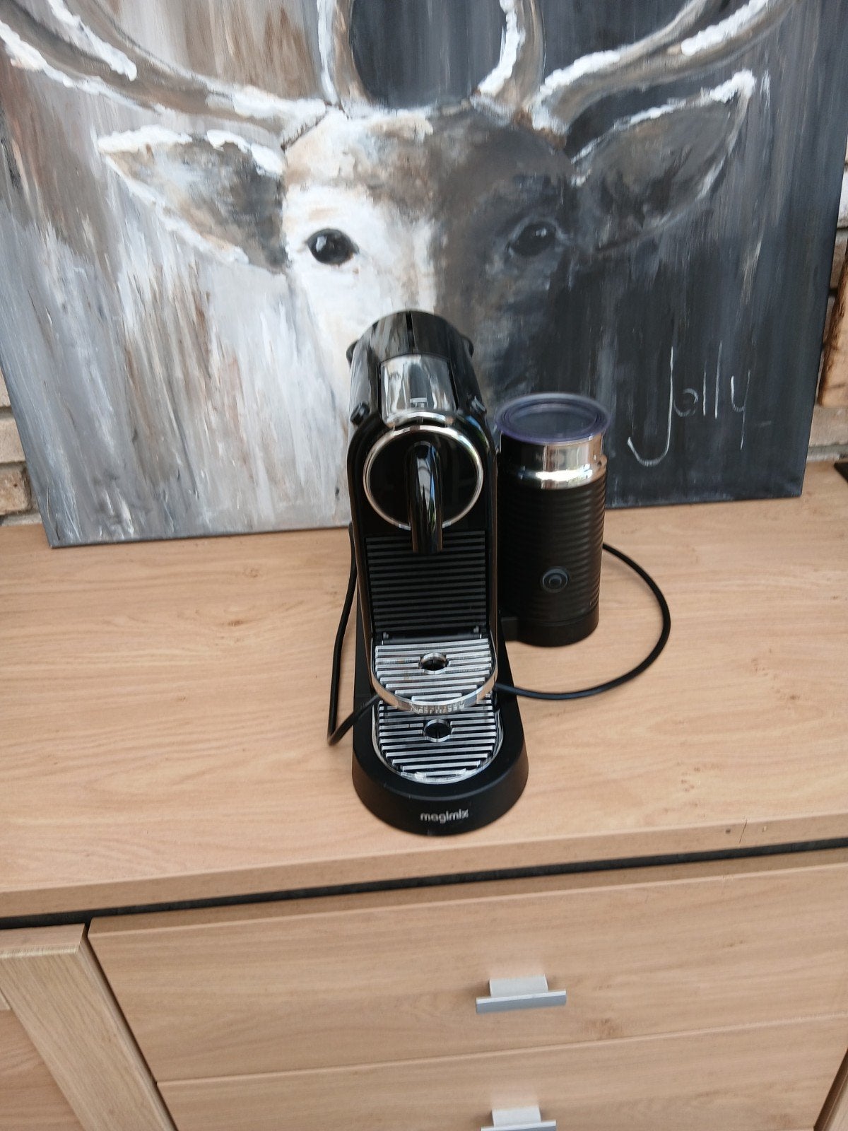 zgan nespresso magimix met melkopschuimer, Witgoed en Apparatuur, Koffiezetapparaten, Ophalen of Verzenden, Zo goed als nieuw