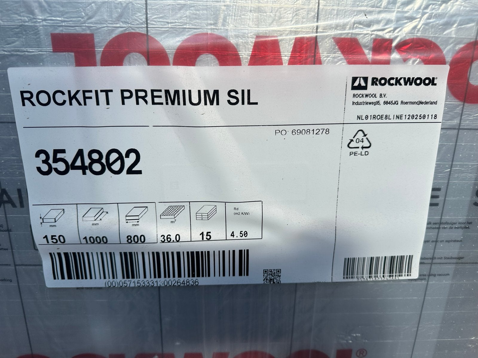 Nieuwe ROCKWOOL Rockfit Premium Silver spouwmuurisolatie, Ophalen, 12 cm of meer, Nieuw, Steenwol