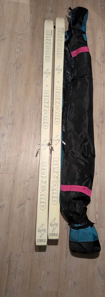 Blizzard Quattro vintage ski's + stokken + schoenen, 160 tot 180 cm, Gebruikt, Ski's, Ophalen