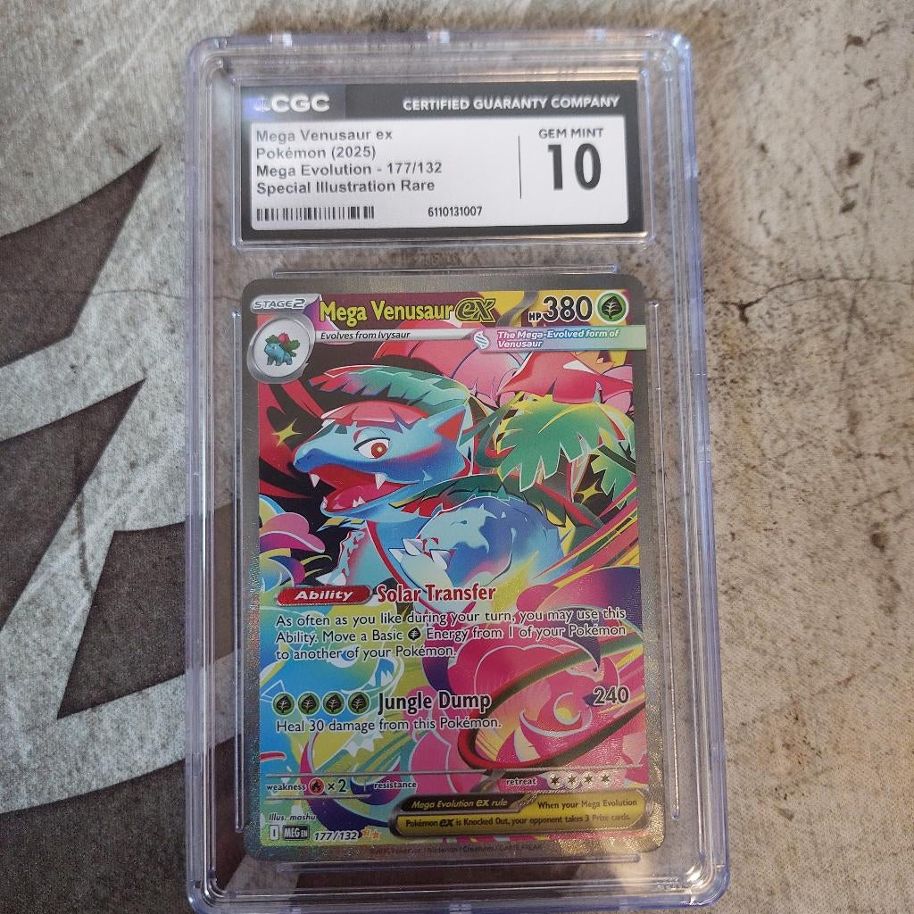 Mega venusaur ex 177/132 CGC 10, Ophalen of Verzenden, Zo goed als nieuw, Losse kaart