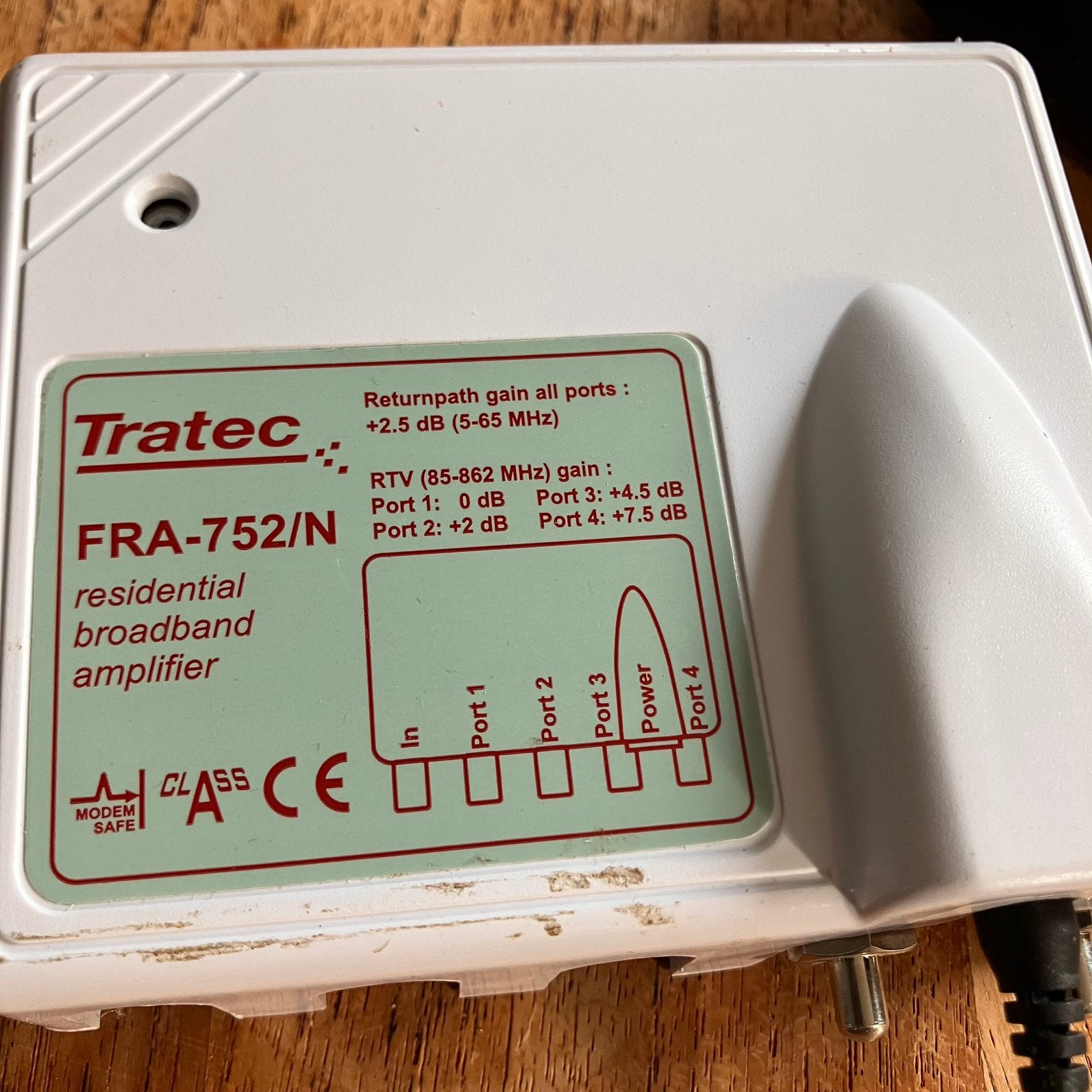 Tratec breedband versterker ziggo, Ophalen, Gebruikt