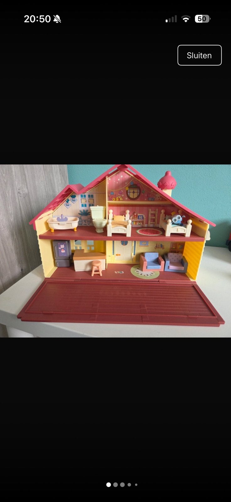 Bluey's Familiehuis en Auto Speelset, Ophalen, Zo goed als nieuw, Poppenhuis