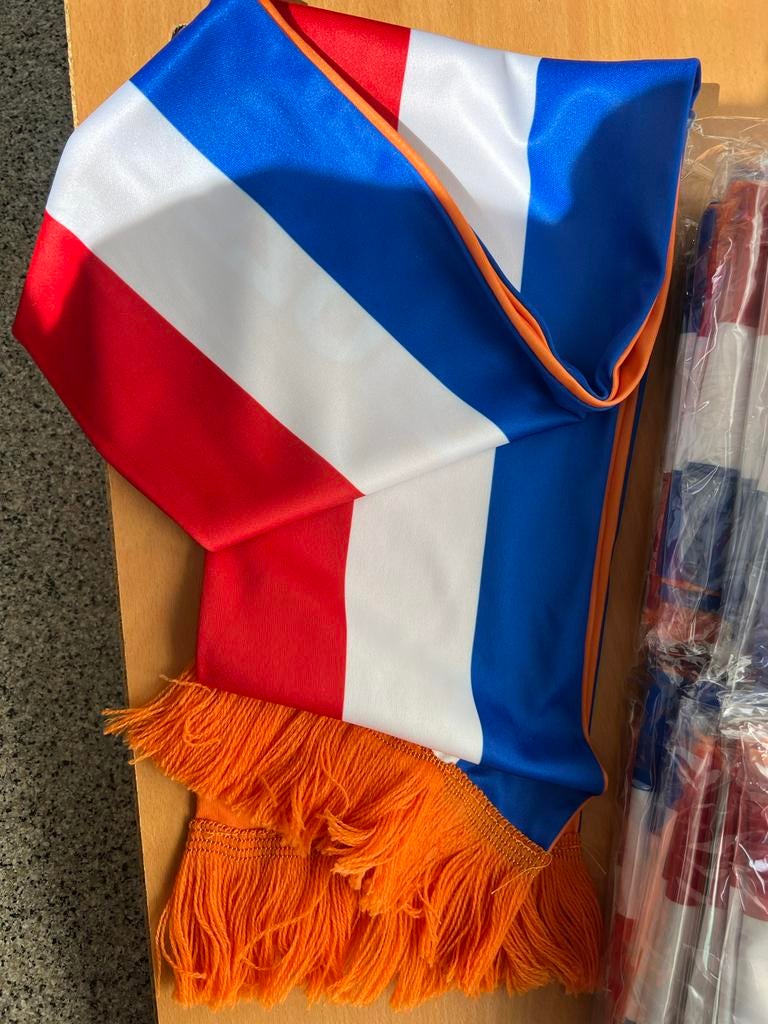 Nieuwe sjaal rood wit blauw oranje Koningsdag, Ophalen of Verzenden, Nieuw
