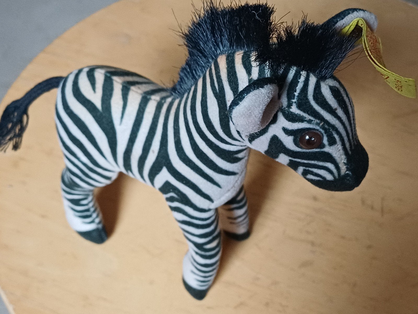 Zeldzaam vintage steiff zebra ossi met originele oorknop., Ophalen of Verzenden