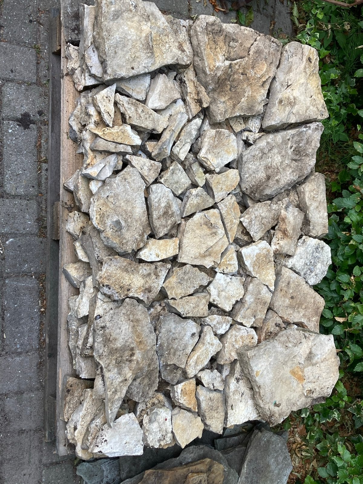 Gele flagstones, ongeveer 4 m², Ophalen, Gebruikt, Overige typen, Natuursteen
