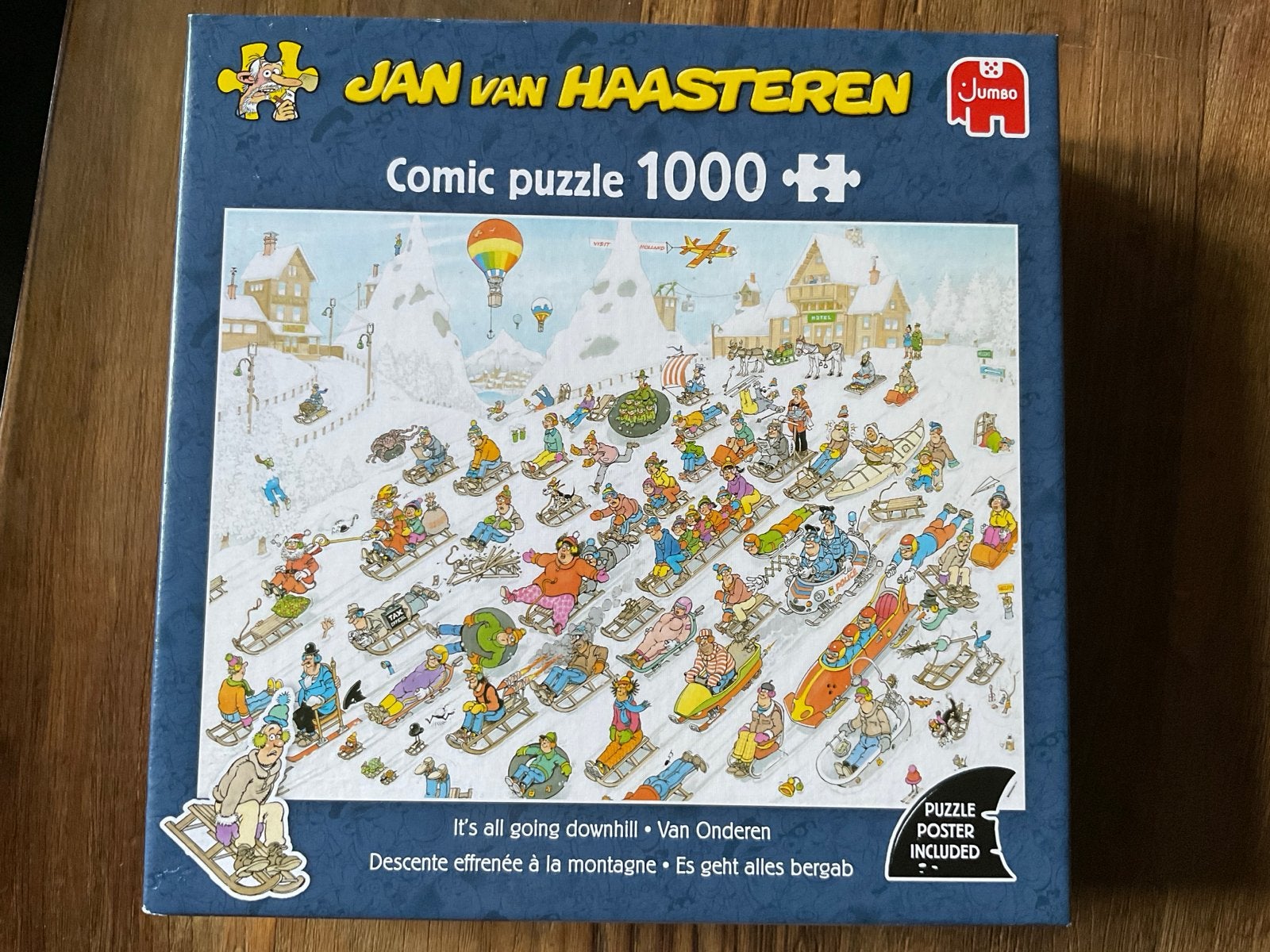 Jan van Haasteren Comic Puzzel - It's all going downhill, Ophalen, 500 t/m 1500 stukjes, Nieuw, Legpuzzel