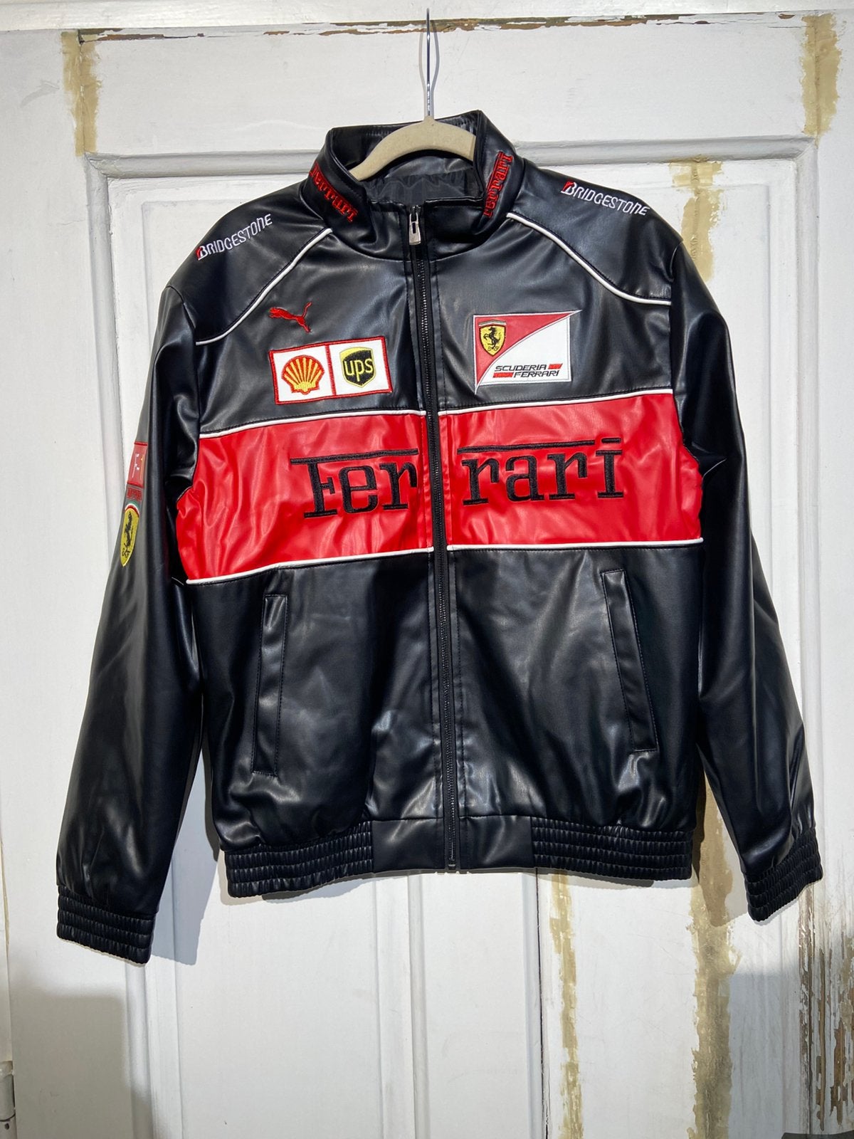 Ferrari Marlboro-jas Rood (maat L) Lederlook rood, Ophalen of Verzenden, Nieuw, Maat 52/54 (L), Rood