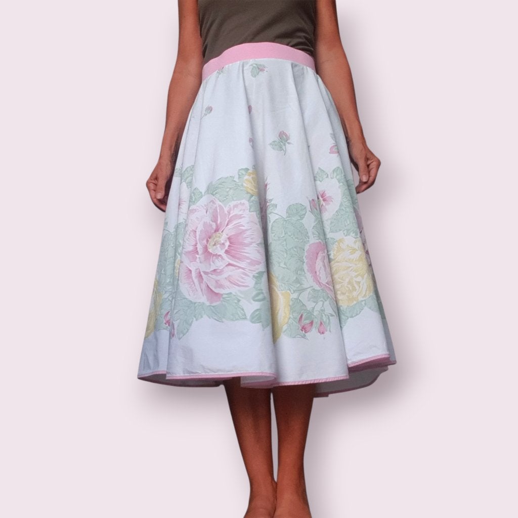 Vintage swingrok cirkelrok met bloemen pastel ca mt 42 tm 46, Kleding | Dames, Rokken, -, -, Maat 42/44 (L), Nieuw