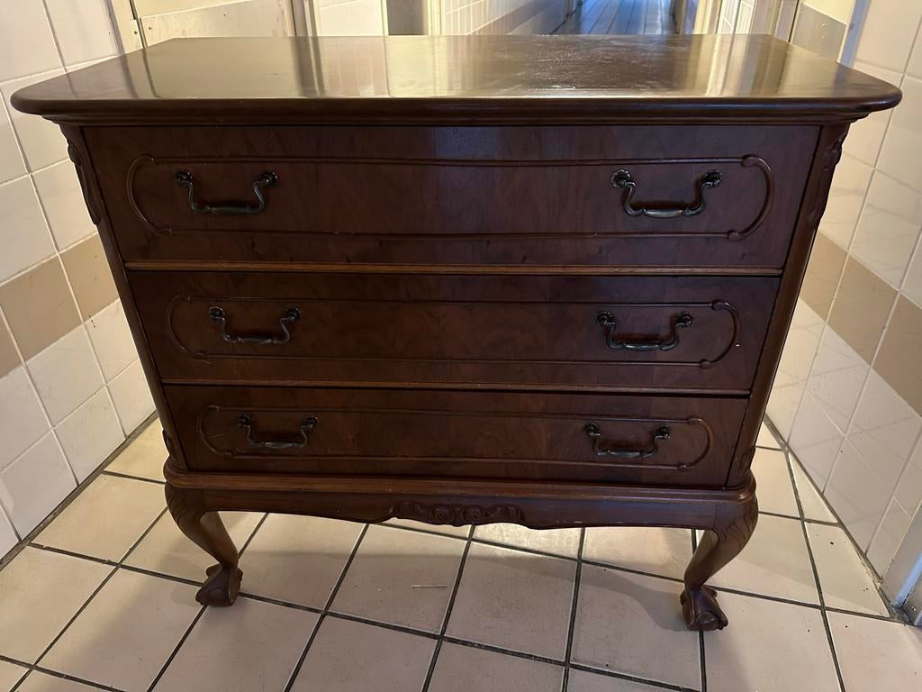 Vintage lade kastje met bijzondere pootjes, Antiek en Kunst, Ophalen