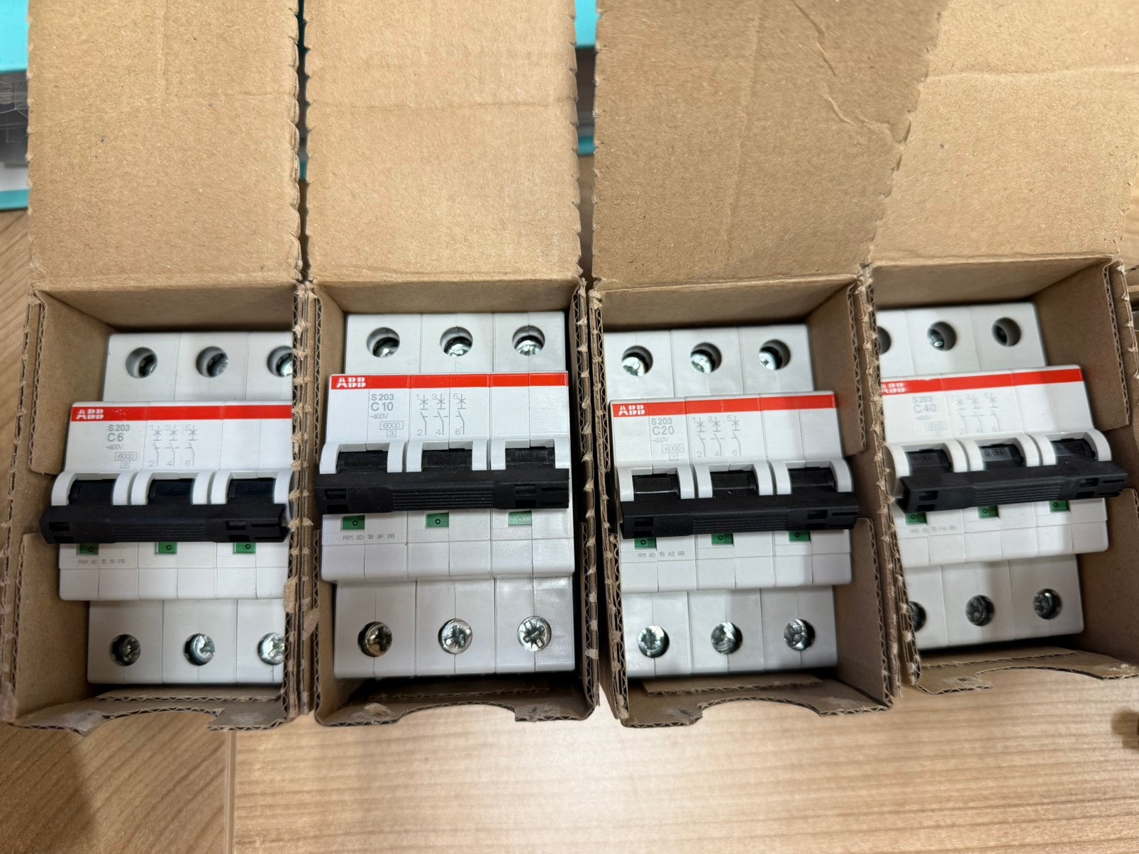 ABB C automaten 3 polig voor motoren C6-C10-C20-C40-C50, Ophalen of Verzenden, Zo goed als nieuw