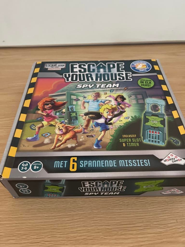 Escape Your House - Spy Team bordspel, Hobby en Vrije tijd, Gezelschapsspellen | Bordspellen, Drie of vier spelers, Ophalen of Verzenden