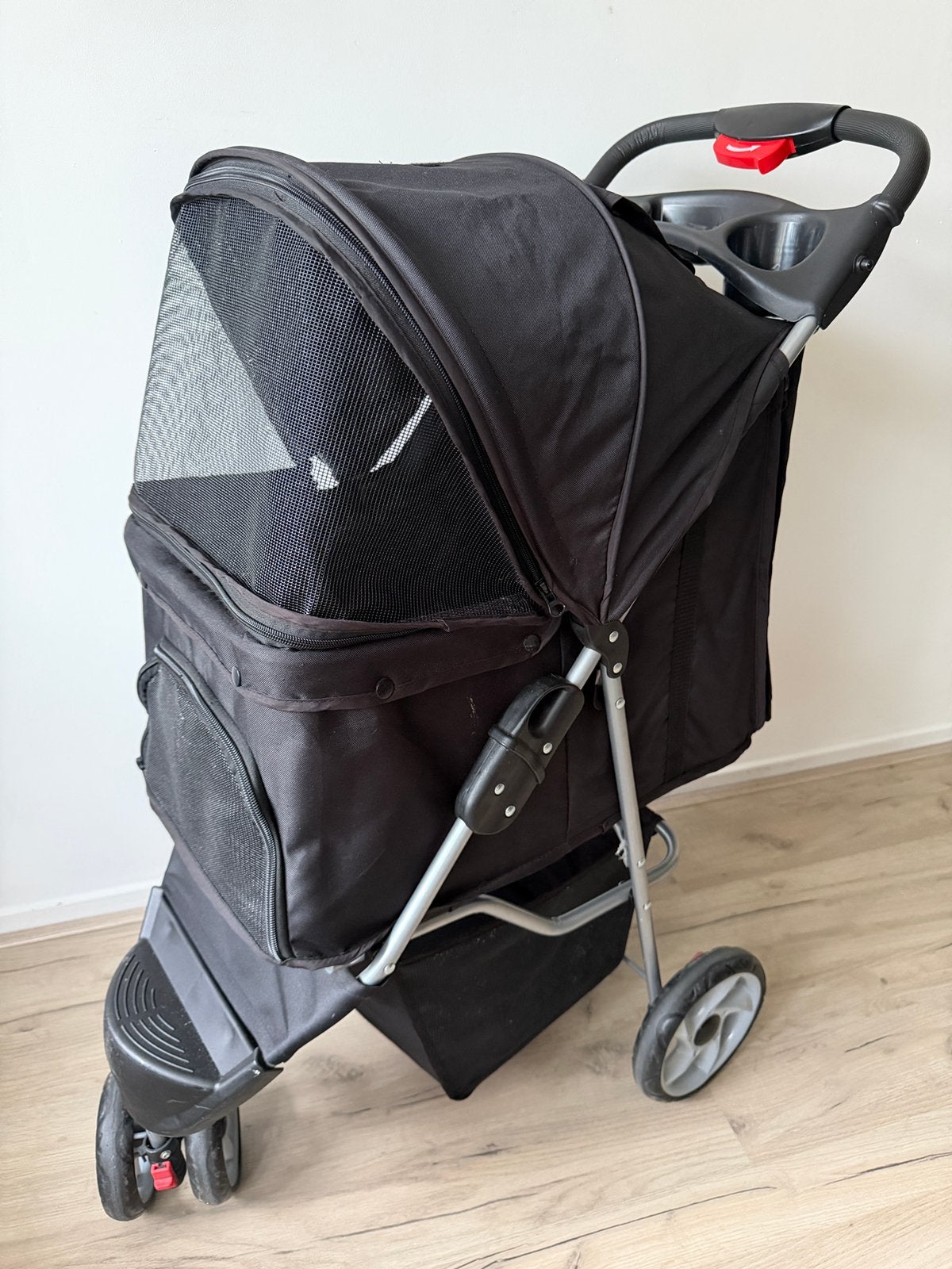 Hondenbuggy / hondenkinderwagen zwart, Dieren en Toebehoren, Ophalen, Zo goed als nieuw, Hondenbuggy