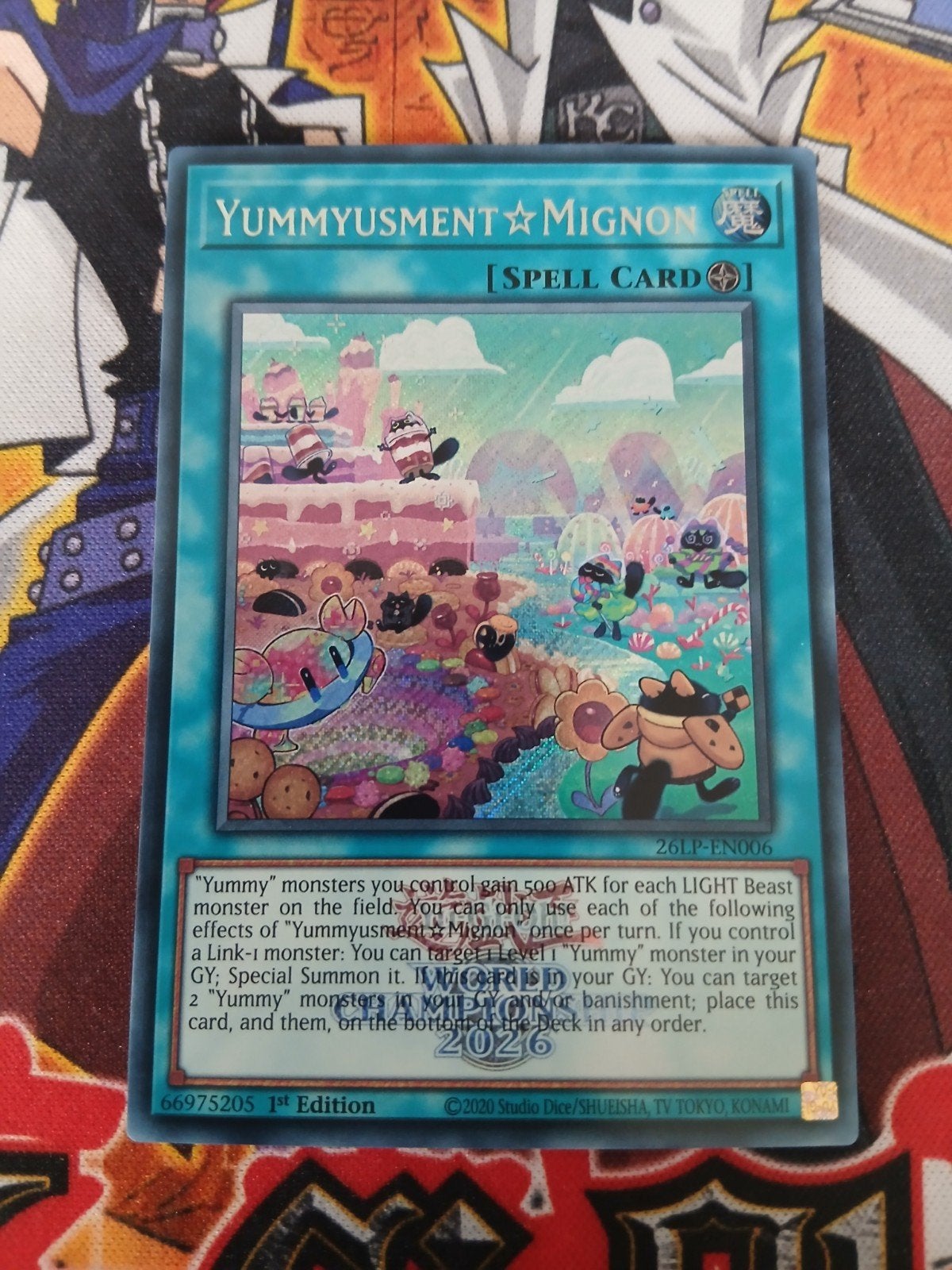 Yummyusment Mignon - World Championship 2026 Stamp - YGO, Ophalen of Verzenden, Zo goed als nieuw, Foil
