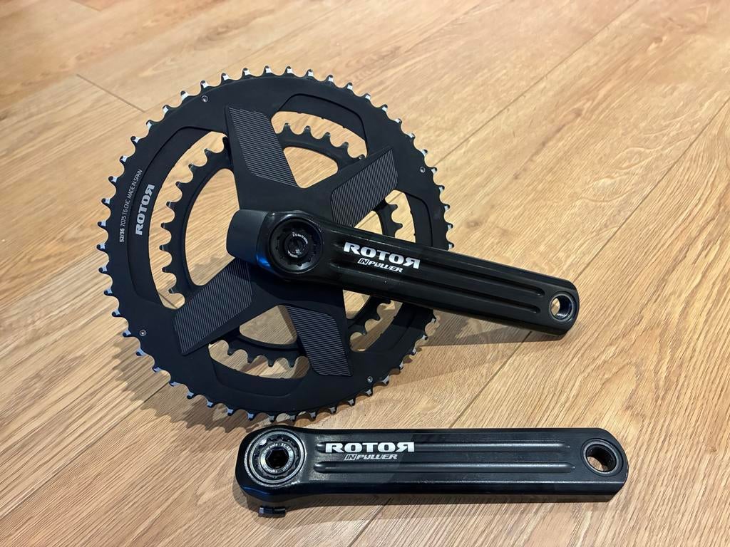 Rotor Inpower Powermeter Crankset 52/36, 175mm, Crankstel of Pedalen, Gebruikt, Ophalen of Verzenden, Aluminium