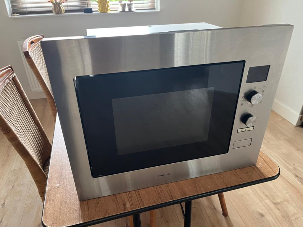 Inventum IMC6132F Inbouw Combi Magnetron Zilver, Witgoed en Apparatuur, Magnetrons, Ophalen, Combimagnetron, 60 cm of meer, Grill