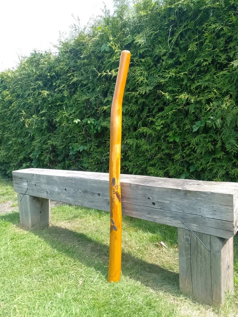 Uniek handgemaakt didgeridoo van natuurlijk hout, Muziek en Instrumenten, Ophalen of Verzenden, Gebruikt