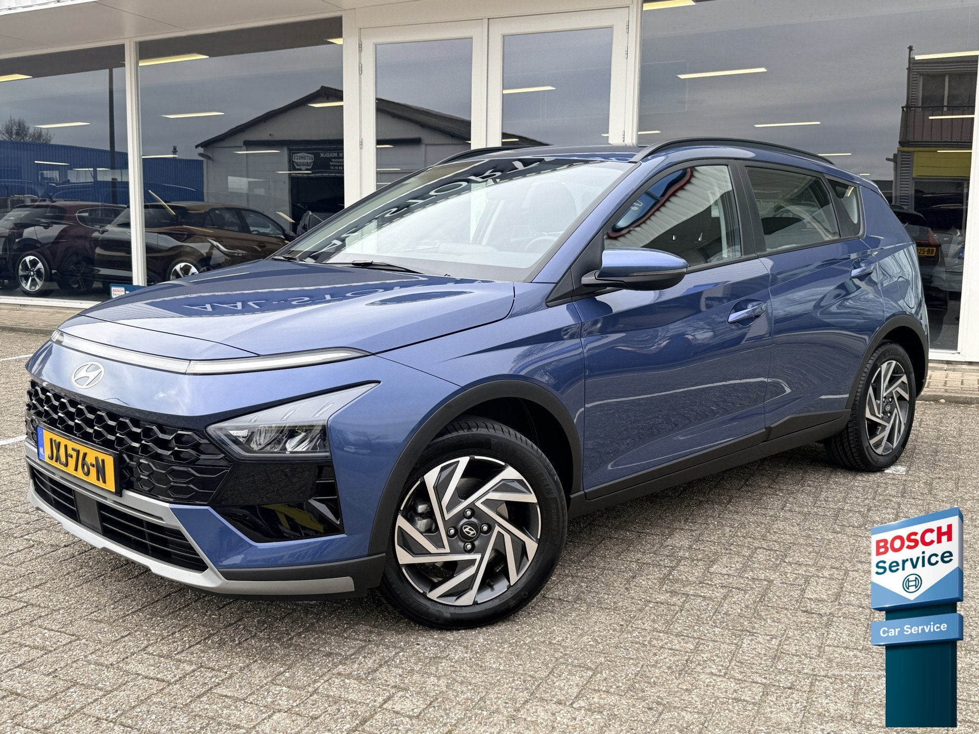 Hyundai Bayon 1.0 T-GDI Premium | LED | Keyless | Apple/Andr, Gebruikt, 1095 kg, Blauw, Bedrijf