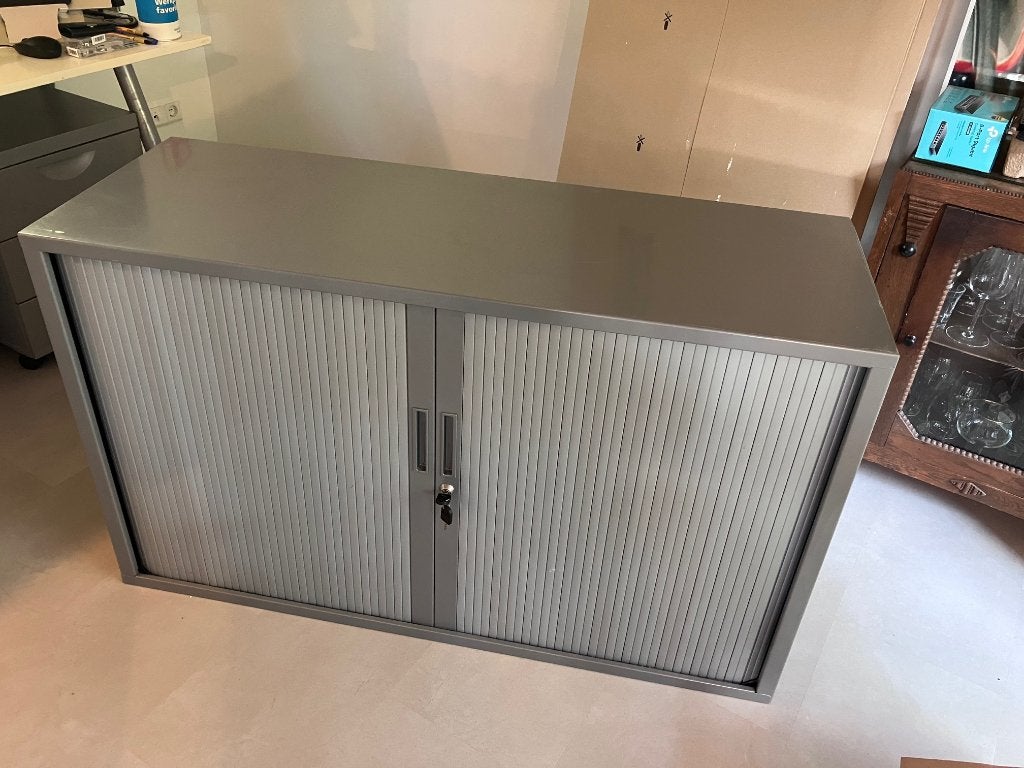 Roldeurkasten / archiefkasten (2x) - 120x43x72, Huis en Inrichting, Ophalen, Gebruikt, 100 tot 150 cm, Minder dan 100 cm