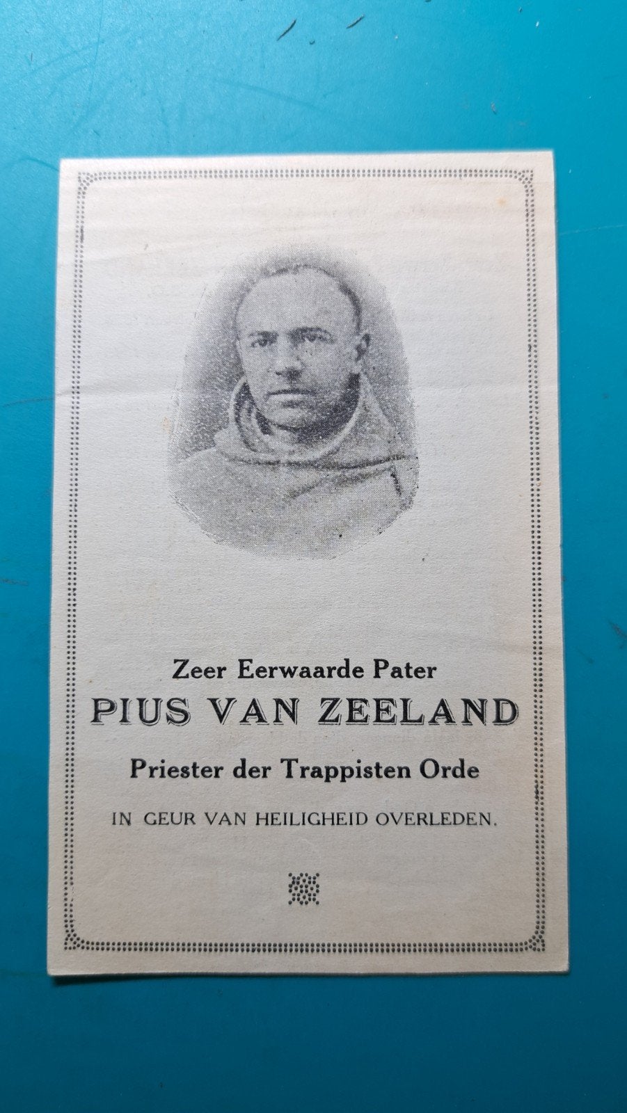 Pius van Zeeland, Geldrop 1828, Rochefort 1893, pater, Verzamelen, Verzenden, Bidprentje