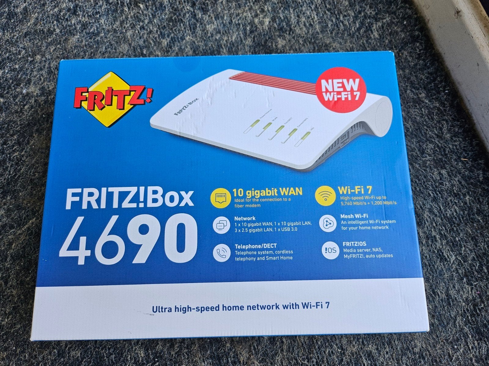 Tekoop een nieuwe router in doos fritzbox 4690 Wi-Fi 7, Computers en Software, Routers en Modems, Ophalen of Verzenden, Nieuw