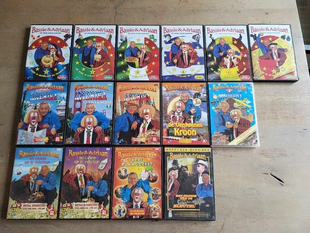 DVD Bassie en Adriaan 15 dvds, Alle leeftijden, Ophalen of Verzenden, Gebruikt, Overige genres