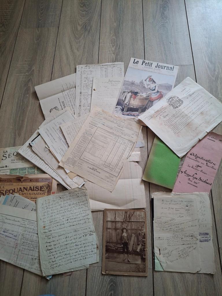Collectie Franse documenten, handgeschreven akte, prenten, Ophalen of Verzenden