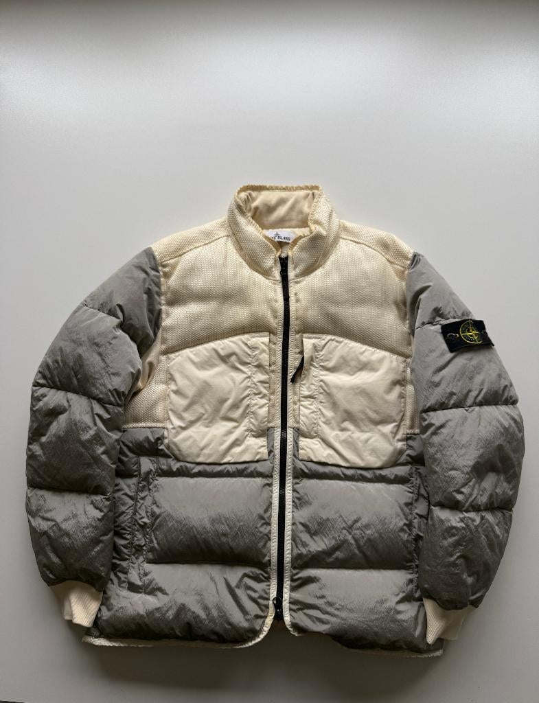 Stone Island Modified nylon panama jas m, Maat 48/50 (M), Wit, Ophalen of Verzenden, Stone Island