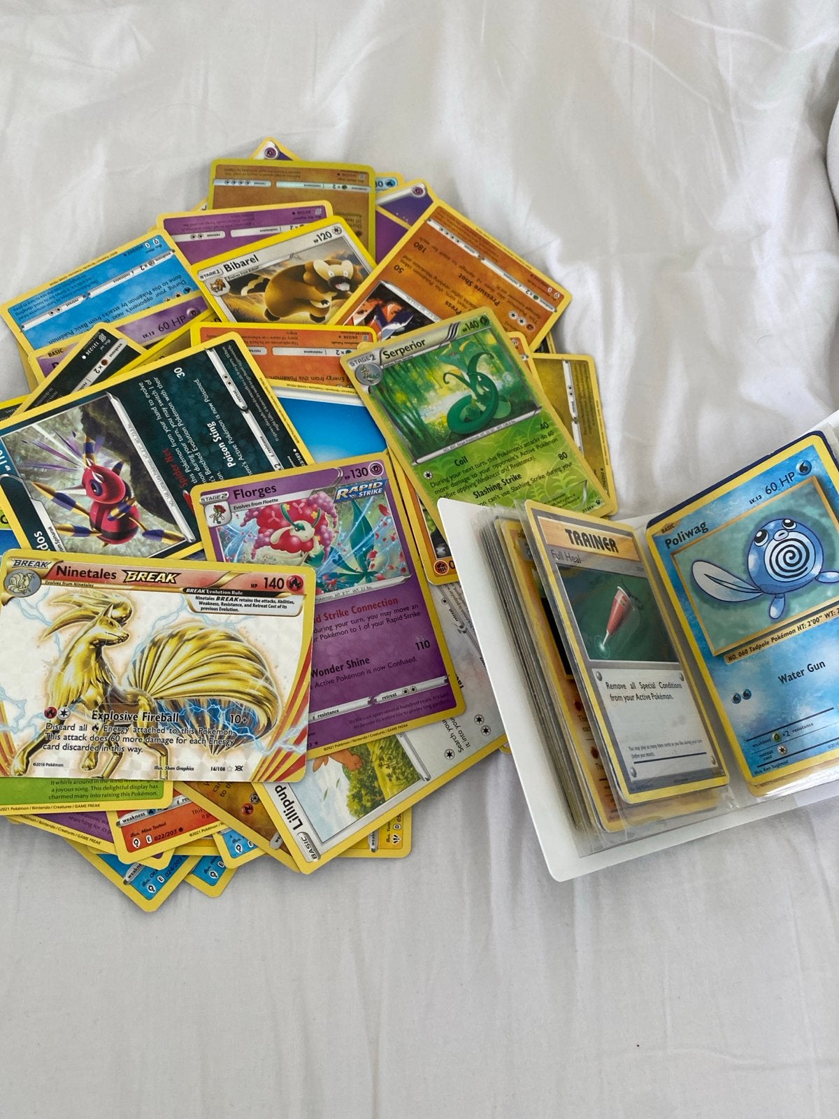 133 Pokémon kaarten - Diverse collectie, Ophalen of Verzenden, Gebruikt, Meerdere kaarten, Foil