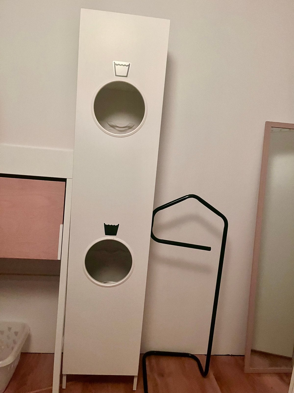 IKEA Nysjön waskast inclusief 2 wasmanden en 2 extra pootjes, Ophalen, (Half)hoge kast, Minder dan 50 cm, Gebruikt