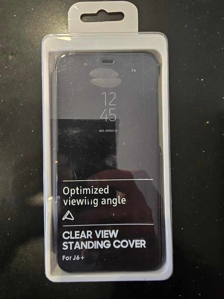 Clear View Standing Cover voor Samsung Galaxy J6+, Ophalen of Verzenden