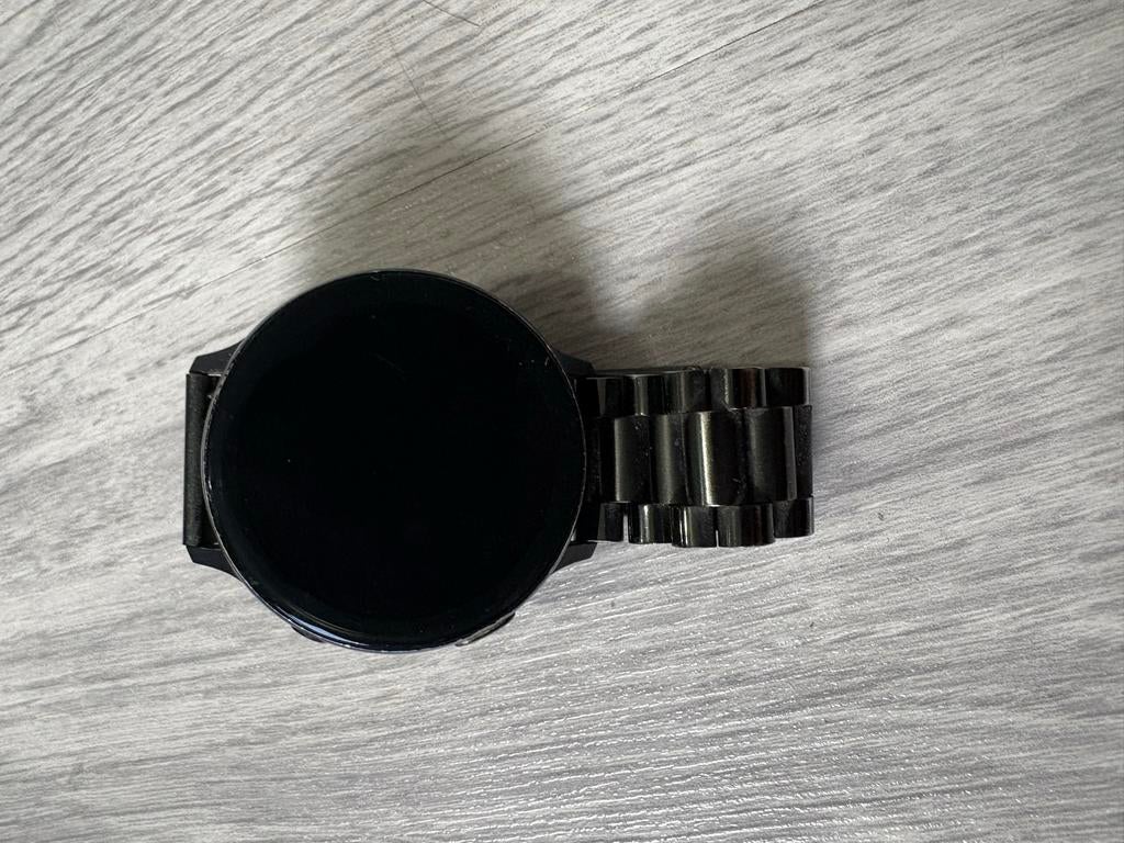 Samsung Galaxy Watch met extra bandje en oplader, Ophalen, Zwart, Waterdicht, Android