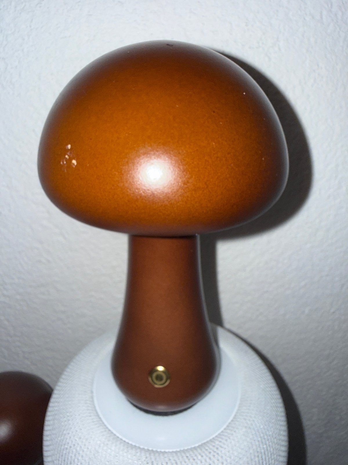 Leeslamp Mushroom Nachtlampje - Bruin Hout Look, Dimbaar, Nachtlamp, Nieuw, Ophalen of Verzenden