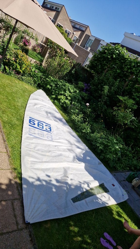 Grootzeil voor Randmeer zeilboot, Ophalen, Gebruikt, Grootzeil, Minder dan 15 m²