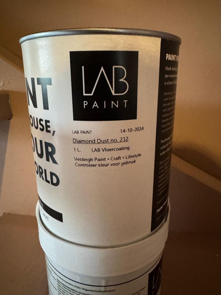 Lab Paint Diamond Dust No. 232 Vloercoating 1L, Doe-het-zelf en Verbouw, Verf, Beits en Lak, Paars, Nieuw, Ophalen of Verzenden