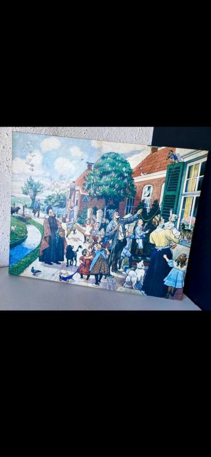 nostalgische SFEERVOLLE ‘SCHOOLPLAAT’ WANDDECORATIE, Ophalen