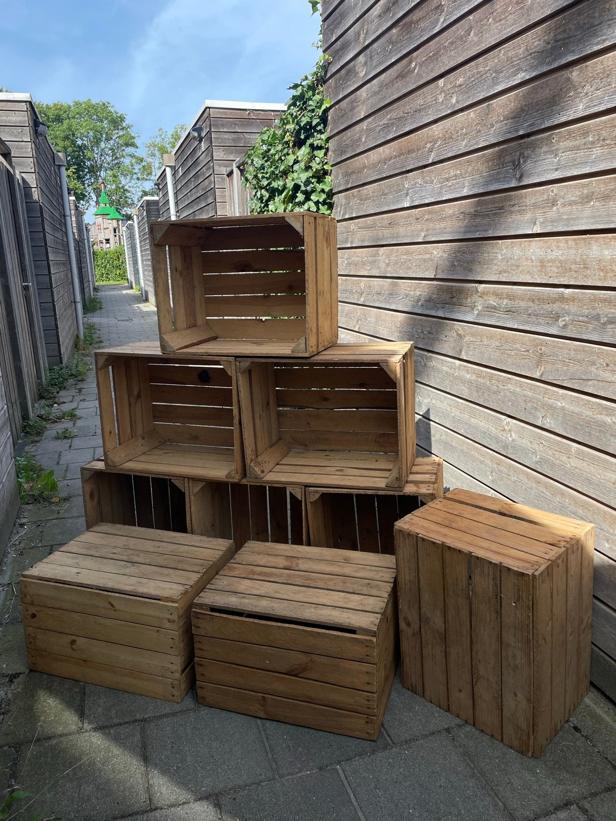 9x Houten fruitkistjes, Huis en Inrichting, Ophalen, Minder dan 50 cm, 50 tot 100 cm, Nieuw